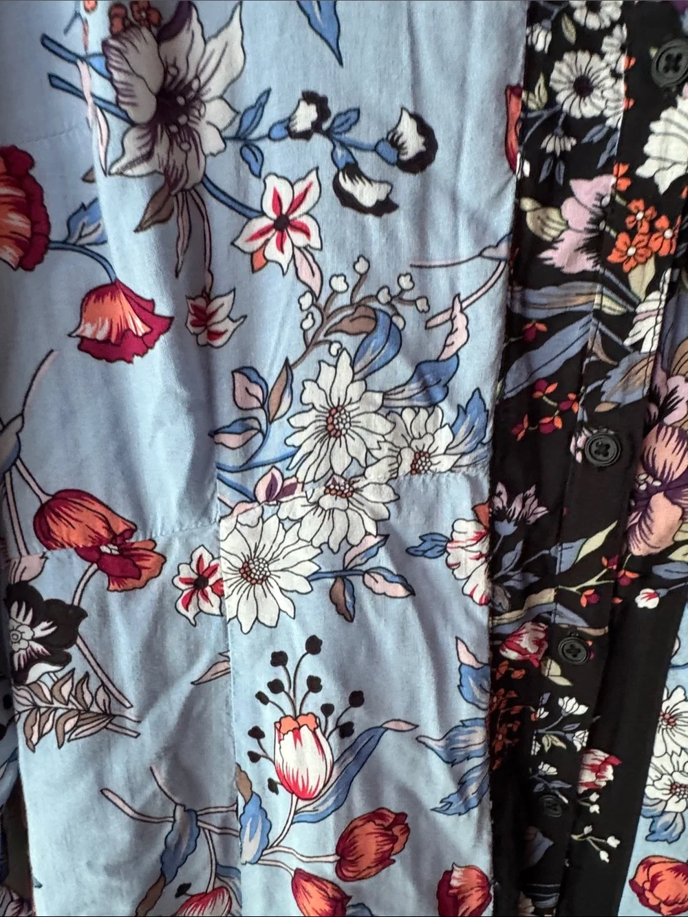 Anthropologie Blue Floral Long-Sleeve Dress - Picture 7 of 8